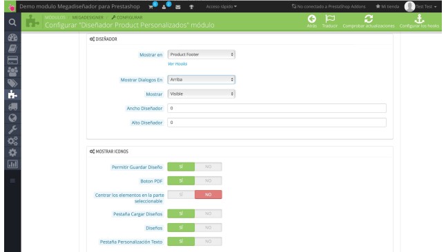 Modulo per personalizzare i prodotti nei negozi PrestaShop  - Pagina prodotto Moduli PrestaShop