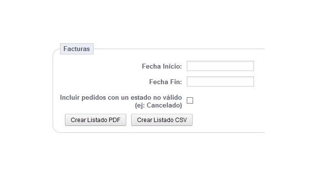 Módulo para sacar listado de facturas en pdf y csv (excel) para Prestashop  - Mejorar la tienda