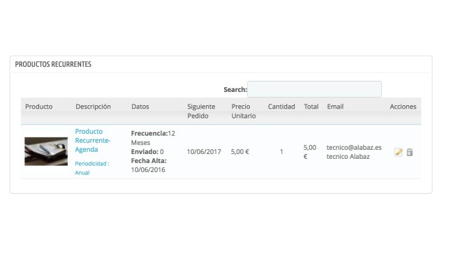 Module purchase recurring products  - Recurring