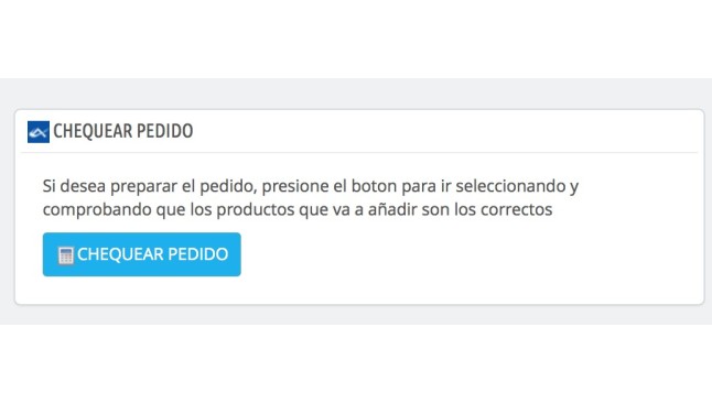Modulo per preparare gli ordini e modificare le scorte  - Moduli per il Back Office