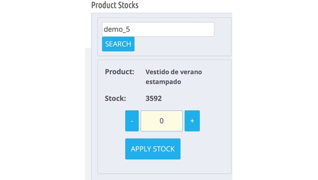 Modulo para preparar pedidos y modificar stocks  - Backoffice