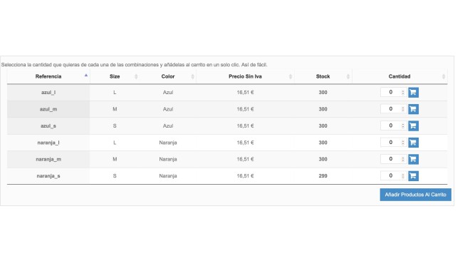 Module for the creation of product tables  - Addons from PrestaShop