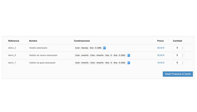 Module for the creation of product tables  - Addons from PrestaShop