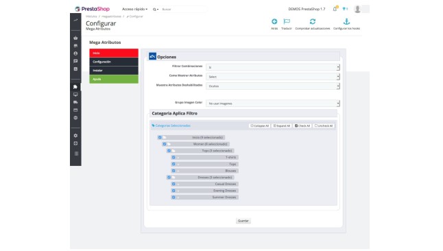 Module to improve the display of attributes in Prestashop  - Utilities