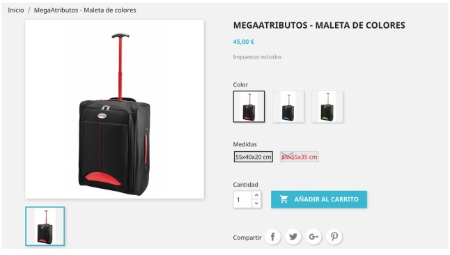 Modulo per migliorare la visualizzazione degli attributi in Prestashop  - Utilità