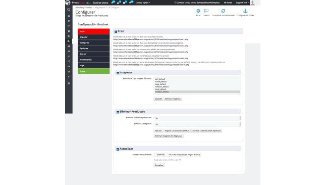 Importador para Prestashop de Productos de Grutinet  - Dropshipping