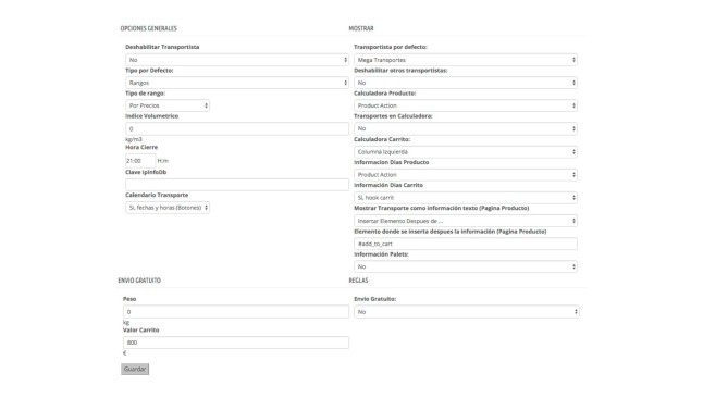 Gestión avanzada de envíos y transporte en PrestaShop  - Personalización de envíos