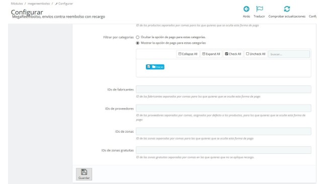 Módulo de Pago ContraReembolso con recargo y limitaciones Prestashop  - Sistemas de pago