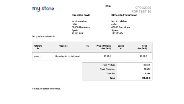 Modulo para guardar, recuperar y generar ficheros de los carritos de PrestaShop  - Addons PrestaShop