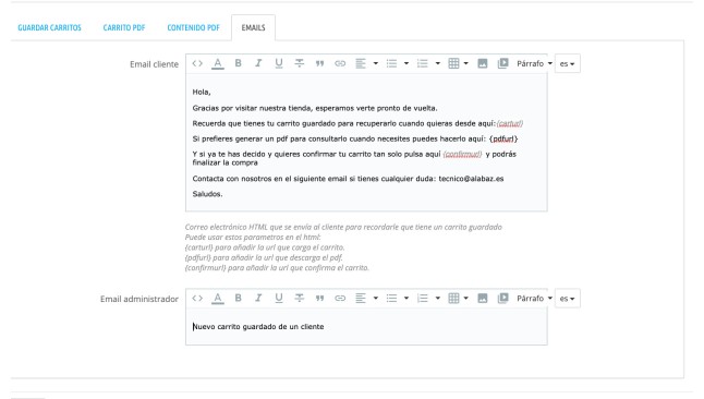 Modulo para guardar, recuperar y generar ficheros de los carritos de PrestaShop  - Addons PrestaShop