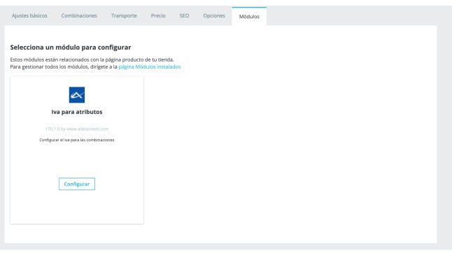 Modulo per applicare la tariffa IVA diversa a ciascun attributo  - Addons PrestaShop