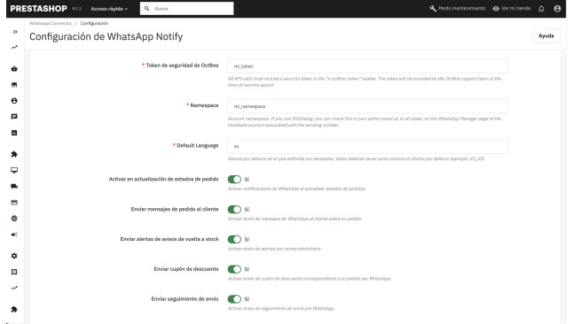 Modulo Whatsapp Notify  - Servizio Clienti