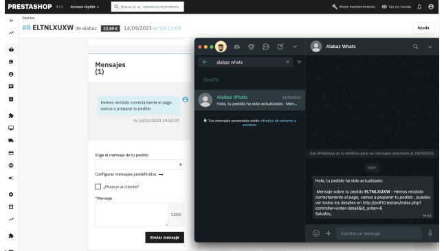 Modulo Whatsapp Notify  - Servizio Clienti