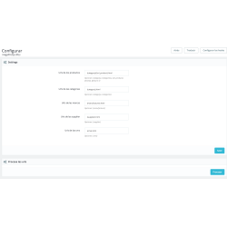 Megapretty URLs: Módulo de Personalização e Optimização de URLs em PrestaShop