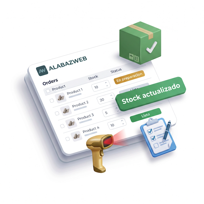 Module pour préparer les commandes et de modifier les stocks