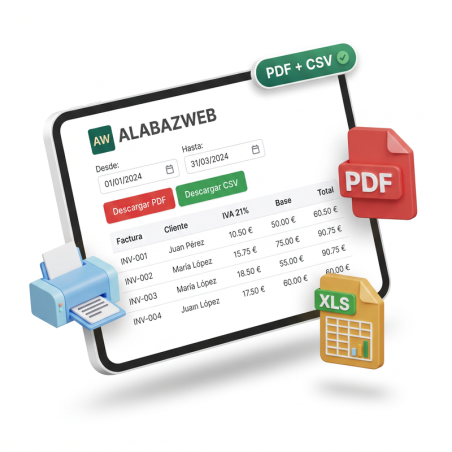 Modulo per ottenere l'elenco delle fatture in formato pdf e csv (excel) per Prestashop