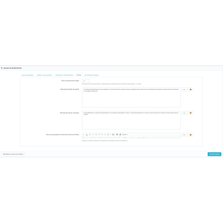 MEGADESIST | Botón Desistimiento PrestaShop Directiva UE