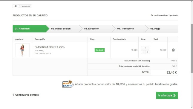 Remaining amount until free shipping Prestashop module  - PrestaShop Modules for Logistics and Transportation