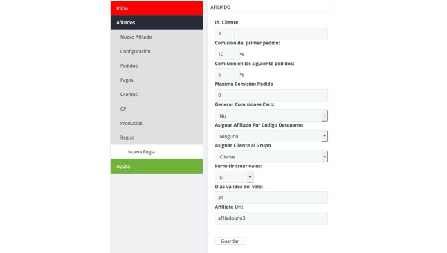 Affiliate-Modul in Prestashop  - Module für das BackOffice