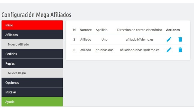Affiliate module in Prestashop  - Modules for the Back Office