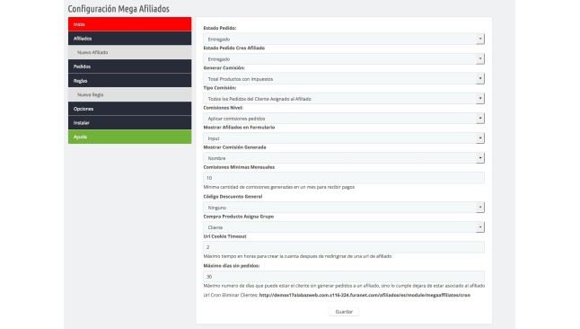 Module Prestashop d’affiliation  - Modules pour le Back-Office