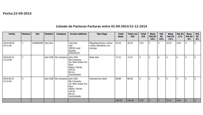 Module pour obtenir la liste des factures en pdf et csv (excel) pour Prestashop  - Gestion de magasin