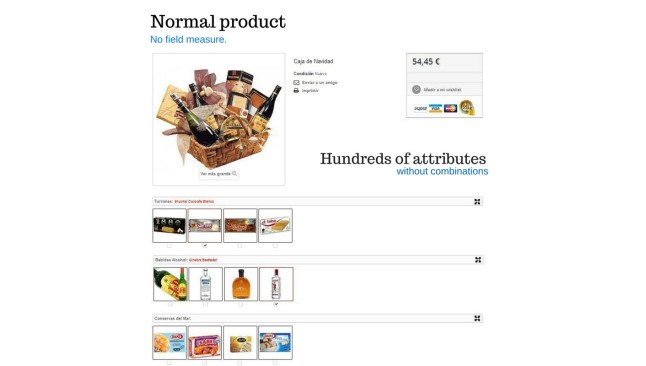 Module to customize custom products (m2, m3, inches), calculation of structures, weights (kg)  - Product Page PrestaShop Modules