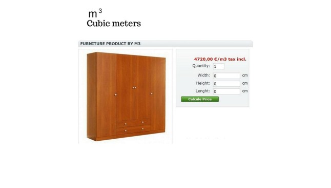 Module to customize custom products (m2, m3, inches), calculation of structures, weights (kg)  - Product Page PrestaShop Modules