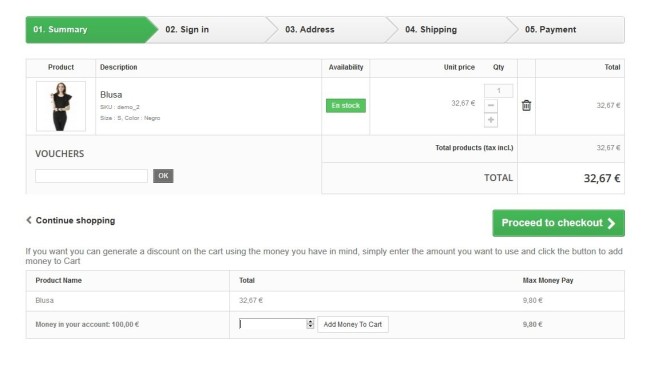 Module to assign virtual money to customers  - Continuous improvement