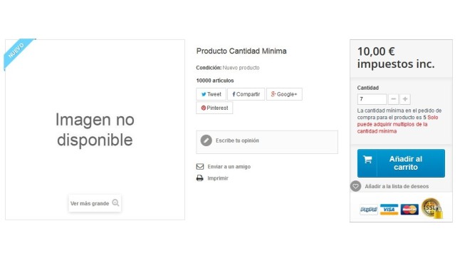 Module to set minimum amounts of product according to customer groups  - Store management