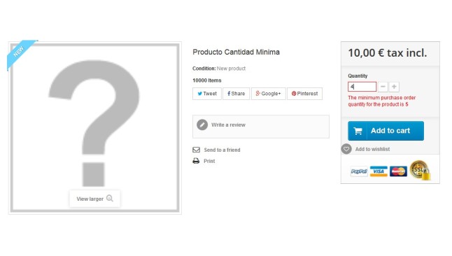 Modulo per impostare le quantità minime di prodotto secondo i gruppi di clienti  - Gestione del negozio