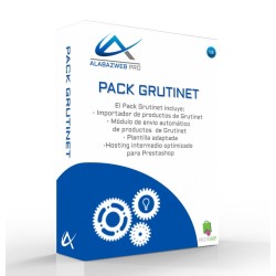 Pack Grutinet mit Produkte-Importeur, Exporteur bestellt, Template und Hosting für Prestashop 1.6 oder 1.7 Mittelstufe  - Imp...